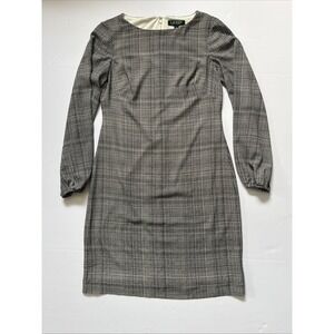 Ralph‎ Lauren Black and White Plaid Career Classy Dress Size 4 Business Preppy